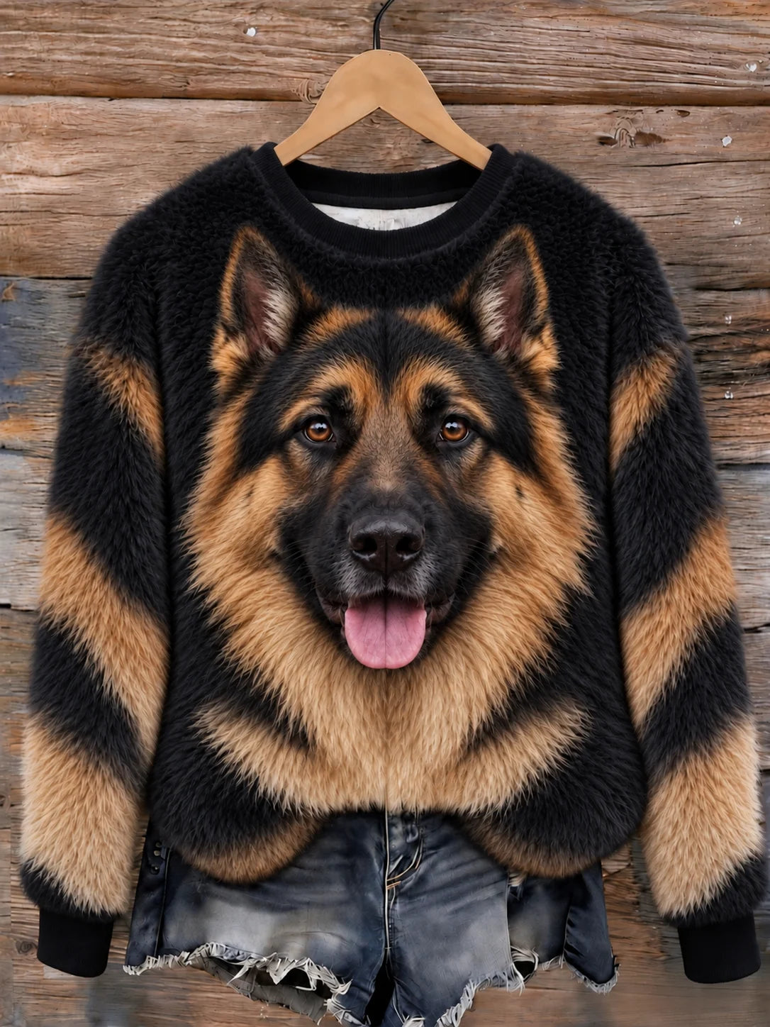 Women's Fun Animal Flannel Print Sweatshirt