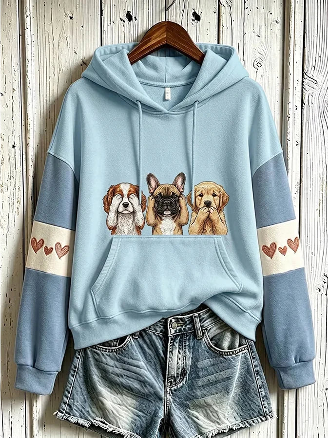 Women's Dog Printed Sweatshirt