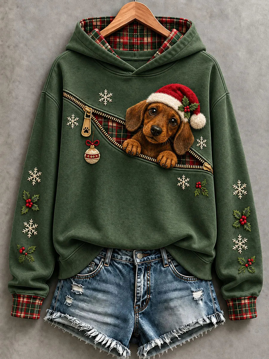Women's Christmas Dachshund Hoodie