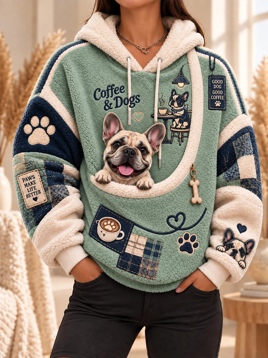 Women‘s Fun Animals Hoodie with Pocket for Dogs Cats Dogs Hoodie