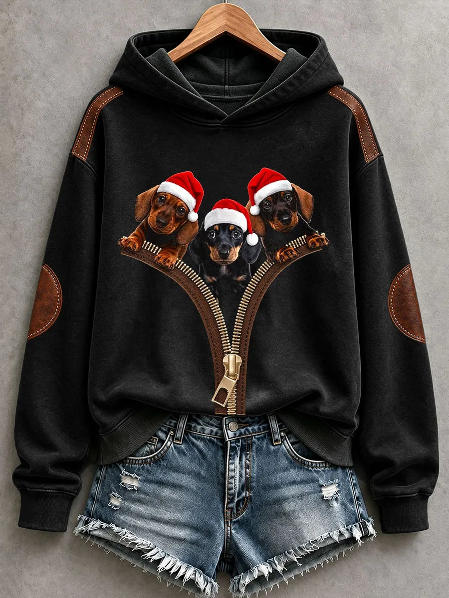 Women's Christmas Dachshund Hoodie