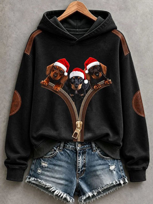 Women's Christmas Dachshund Hoodie