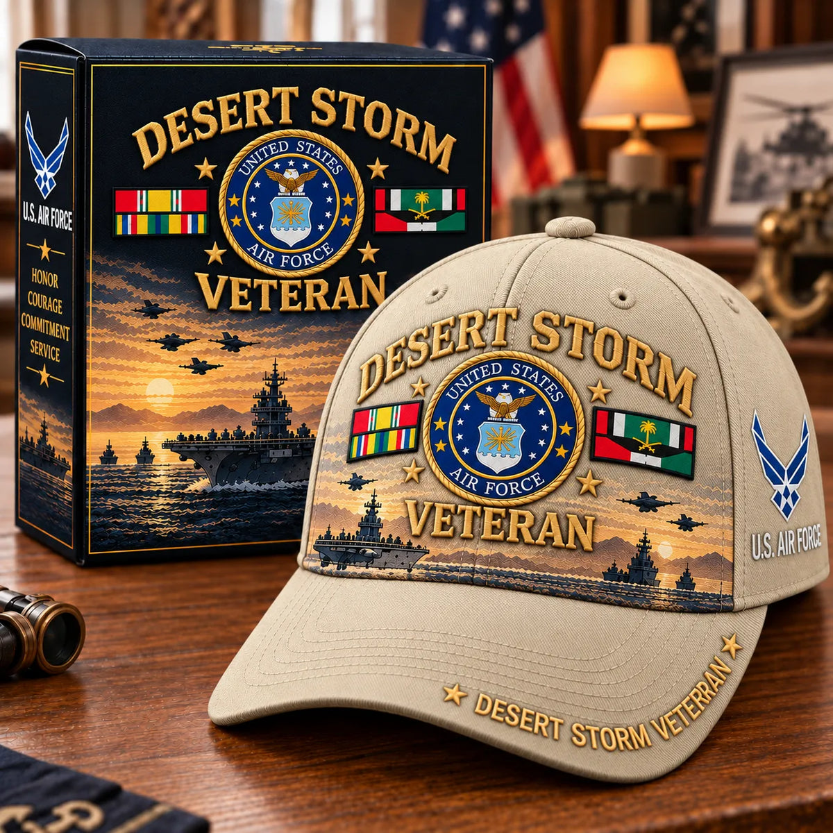 🏆Last Day Promo: 45% OFF! 🏜️Desert Storm Veteran Tribute Cap （1991–2026 -35TH ANNIVERSARY）
