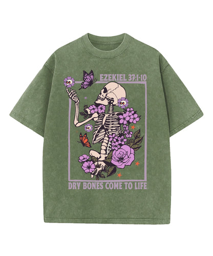 Dry Bones Come To Life Washed Christian T-shirt