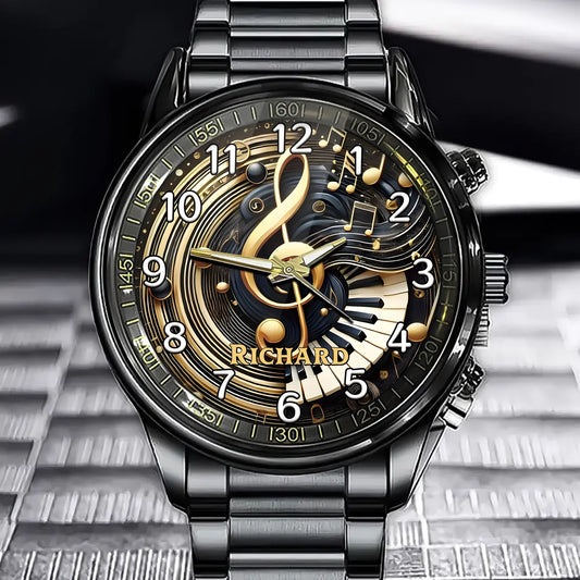 Personalized Melody of Time Watch – Custom Name Edition for Artistic Souls