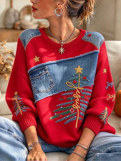 Women's Casual Print Knit Top