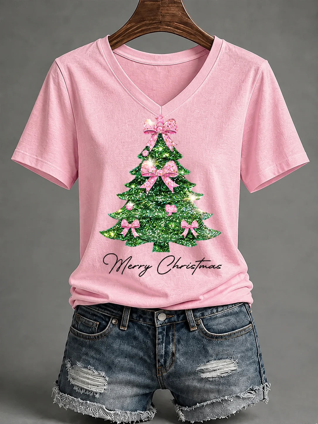 Women's Christmas Print T-Shirt