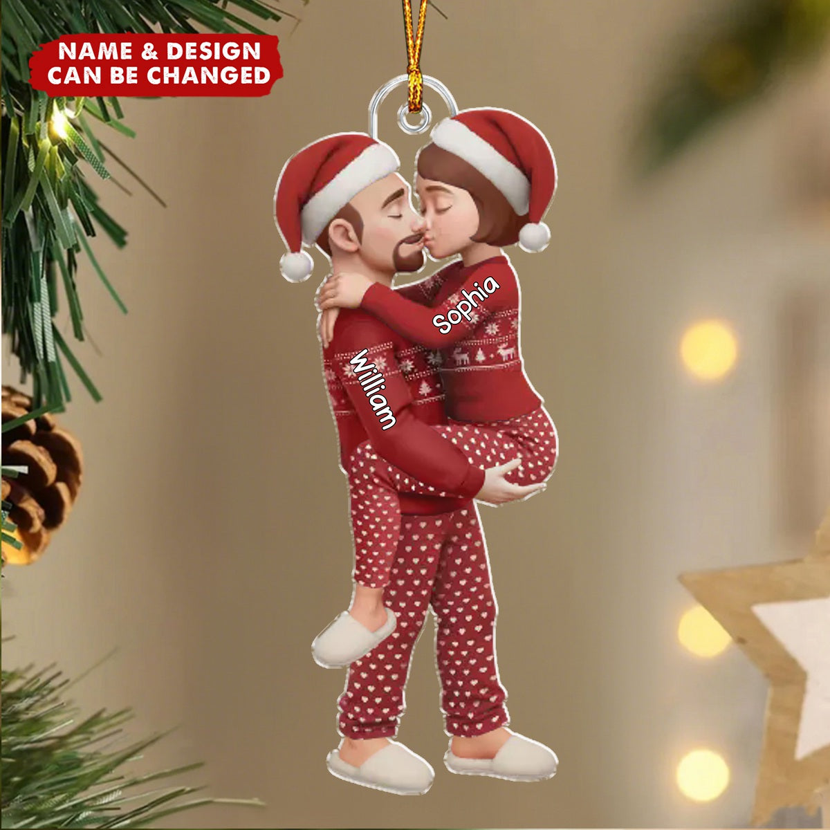 Christmas Gifts For Husband And Wife - Personalized Acrylic Ornament