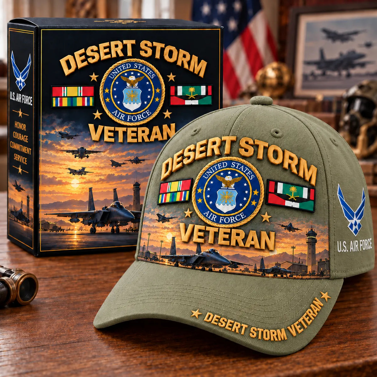 🏆Last Day Promo: 45% OFF! 🏜️Desert Storm Veteran Tribute Cap （1991–2026 -35TH ANNIVERSARY）