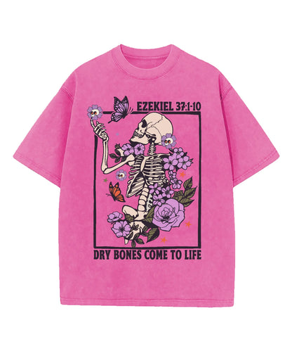 Dry Bones Come To Life Washed Christian T-shirt