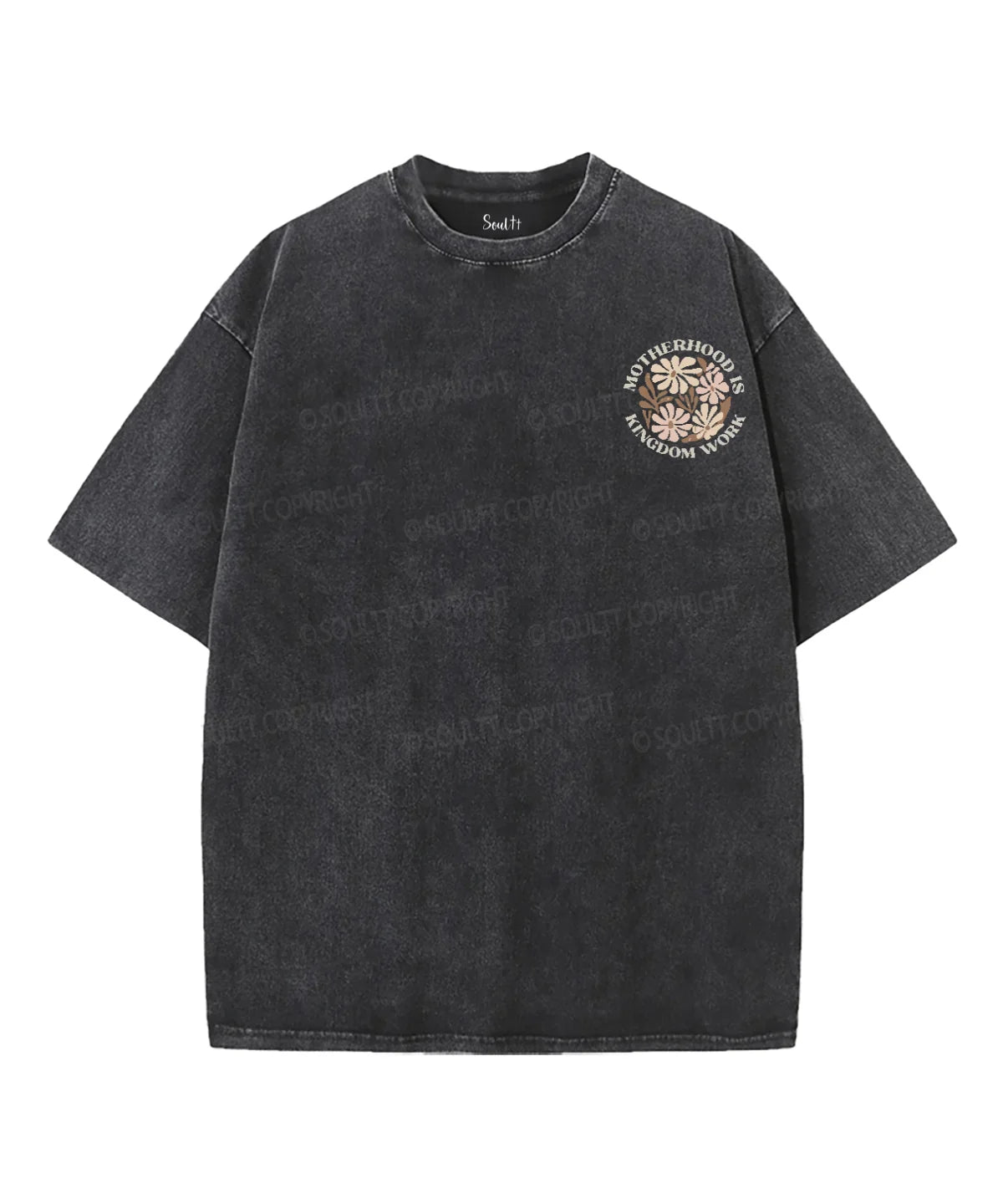 Motherhood Is Kingdom Work Double Sided Washed Christian T-shirt