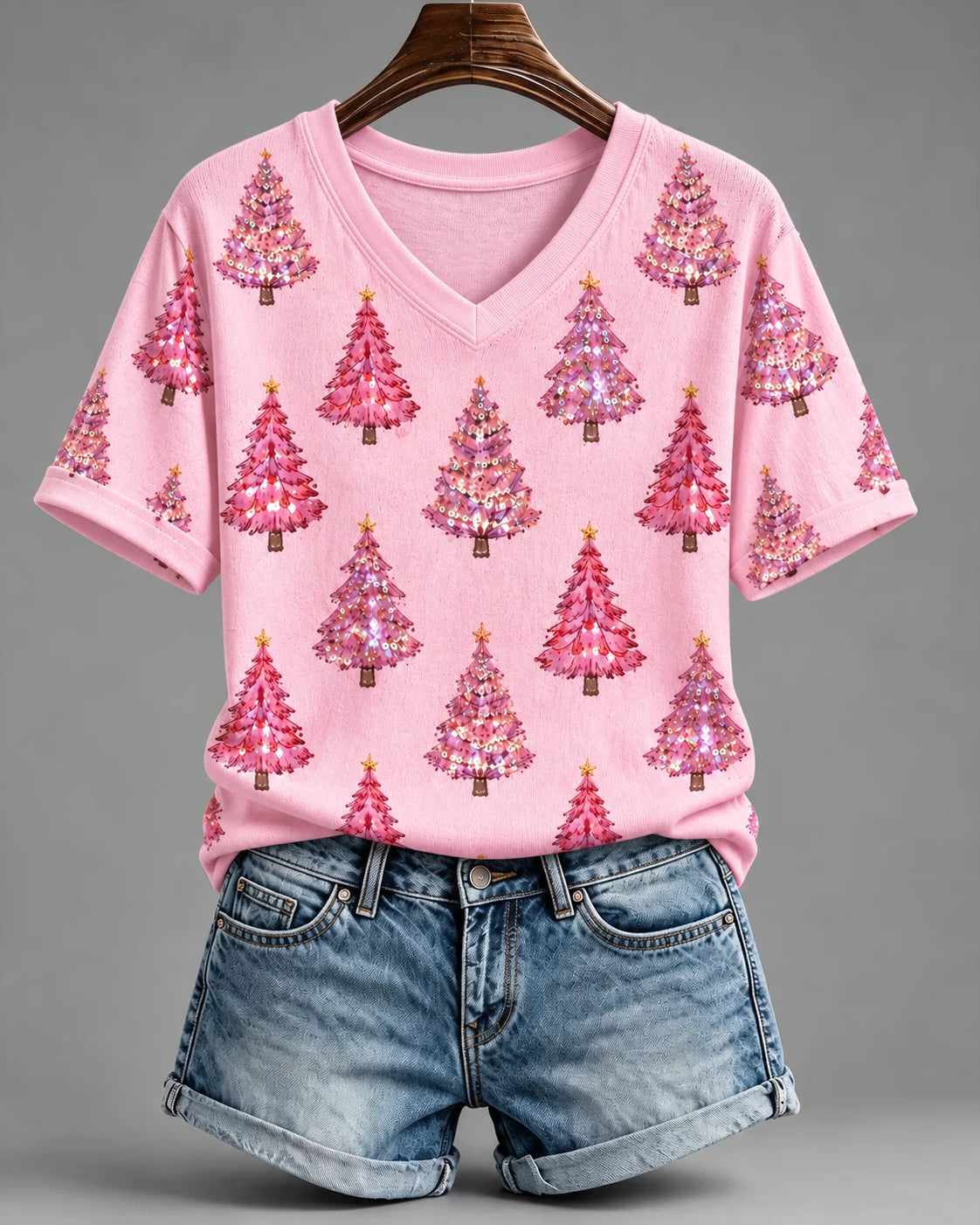 Women's Casual Christmas Print Top