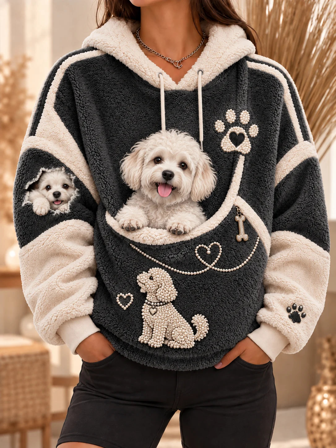 Women's Casual Animal Print Hoodie