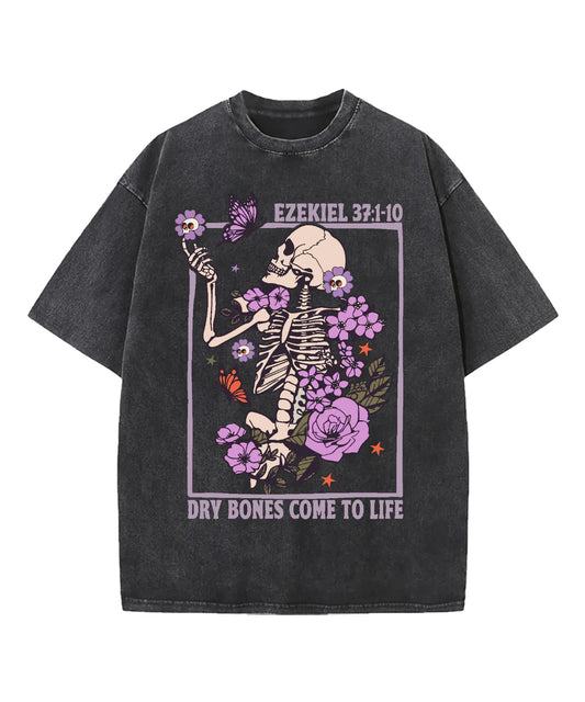Dry Bones Come To Life Washed Christian T-shirt